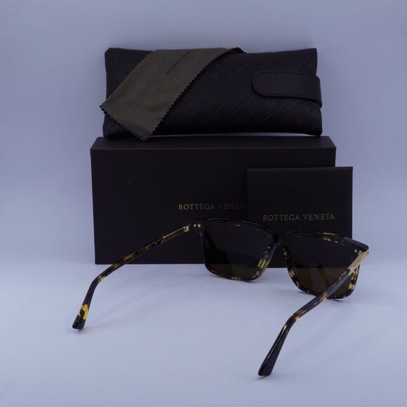 Bottega Veneta BV1261S 002 Rectangle Sunglasses - Havana\Brown - Picture 10 of 10